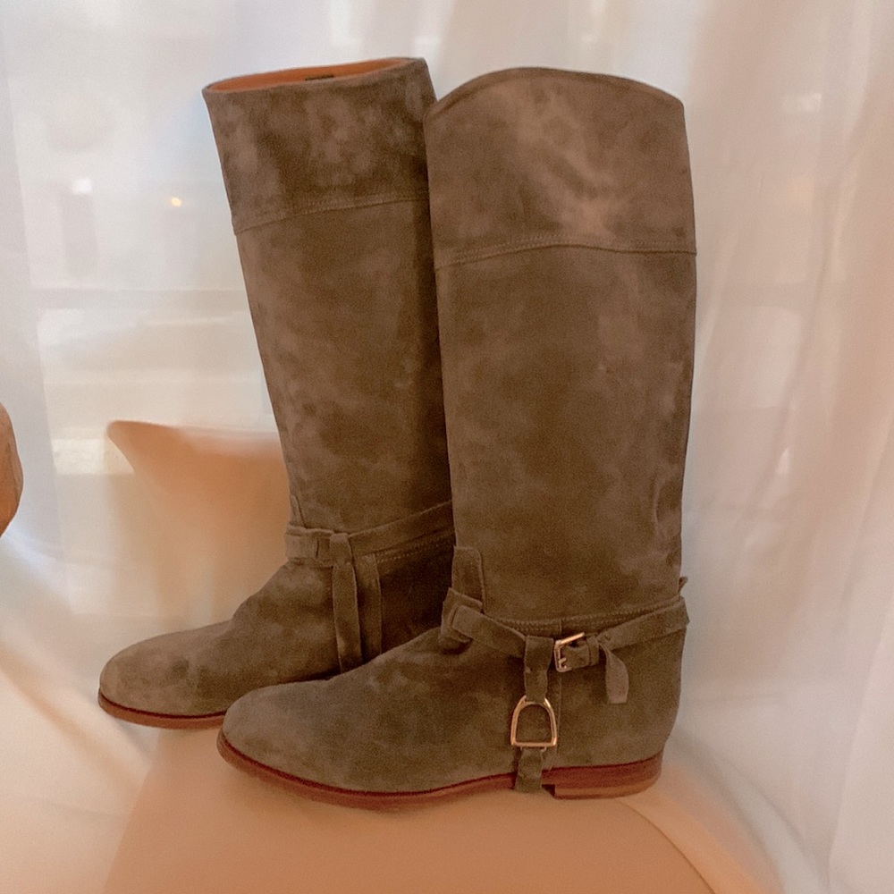 Ralph Lauren Collection blue suede boots
